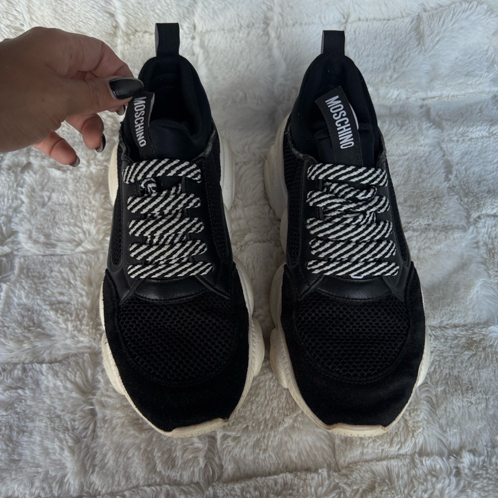 Moschino Black and White Sneakers - Picture 3 of 3
